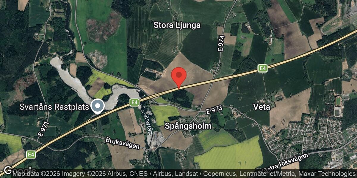 Rådjur på E4 mellan Mjölby Öst och Mantorp påverkar trafiken