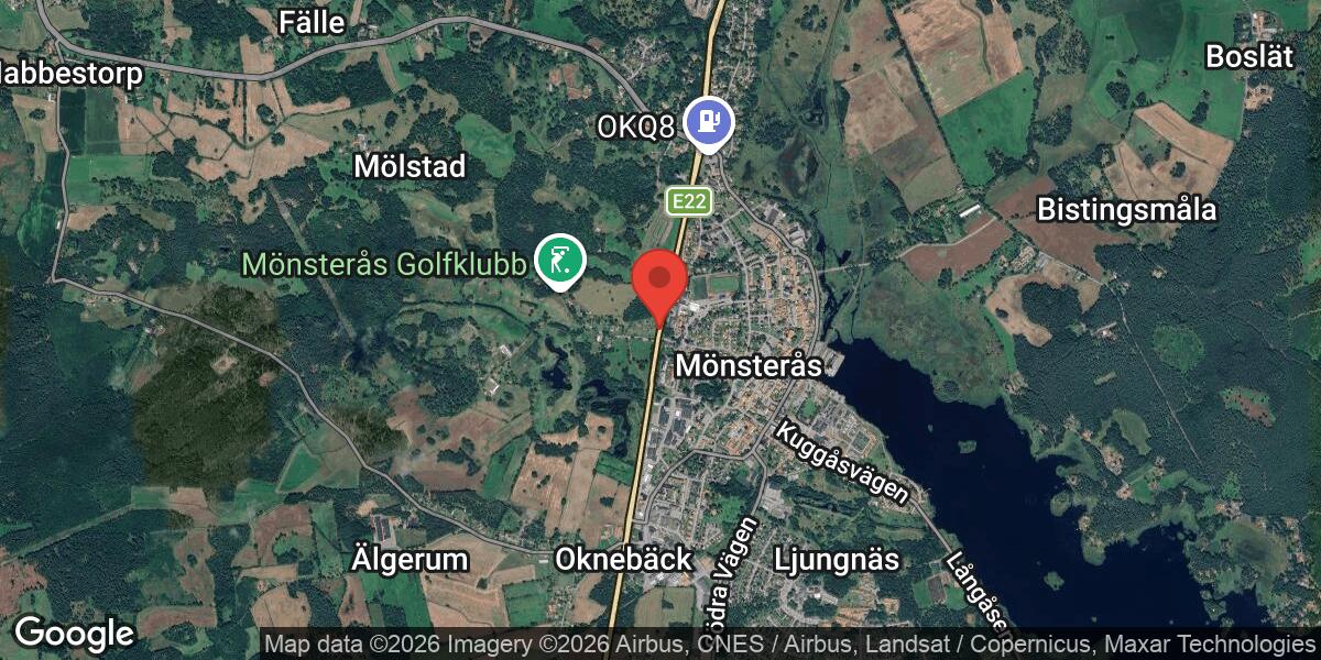 Vägarbete på E22 vid Mönsterås påverkar trafiken i riktning mot Karlskrona