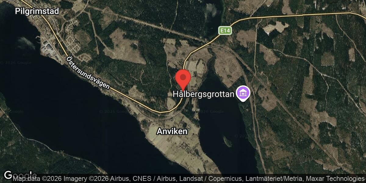 Vägarbete på E14 mellan Häggdalen och Pilgrimstad med trafikljusreglering