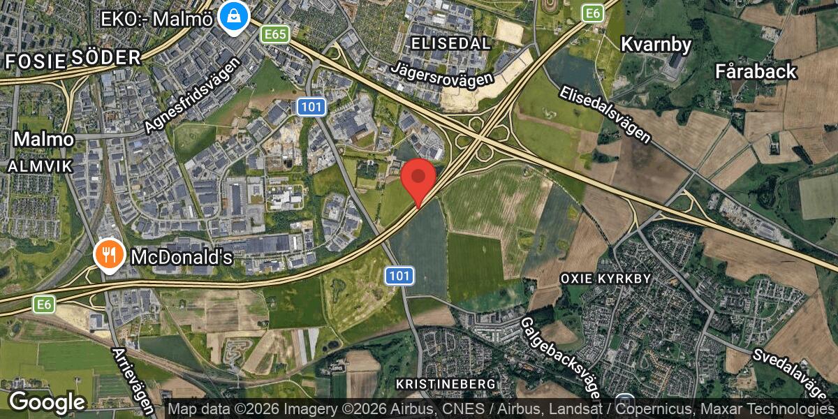 Vägarbete påverkar trafikplats Fredriksberg på E6 i Malmö