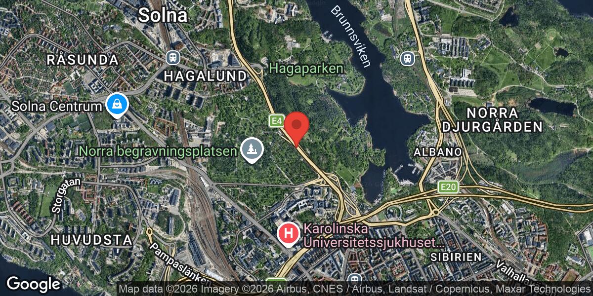 Fordonshaveri på E4 vid Trafikplats Haga Södra påverkar trafiken mot Södertälje