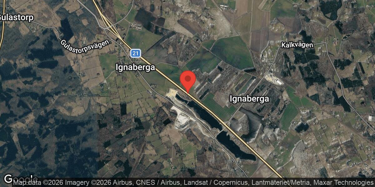 Fordonshaveri på väg 21 mellan Ljungdala och Ignaberga påverkar trafiken