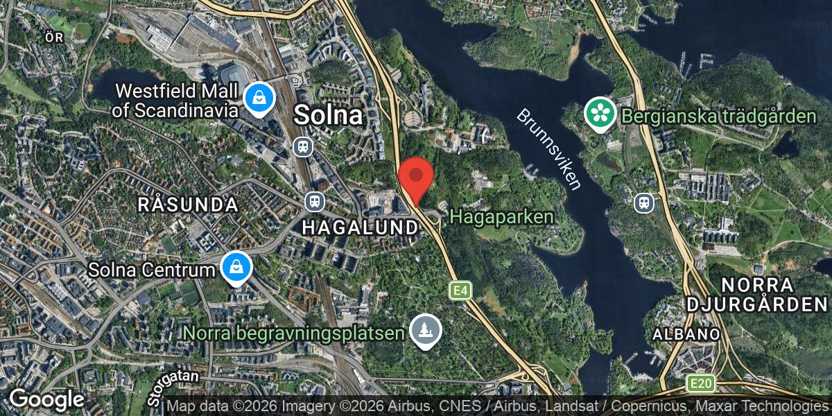 Fordonshaveri på E4 vid Trafikplats Haga Norra påverkar trafiken