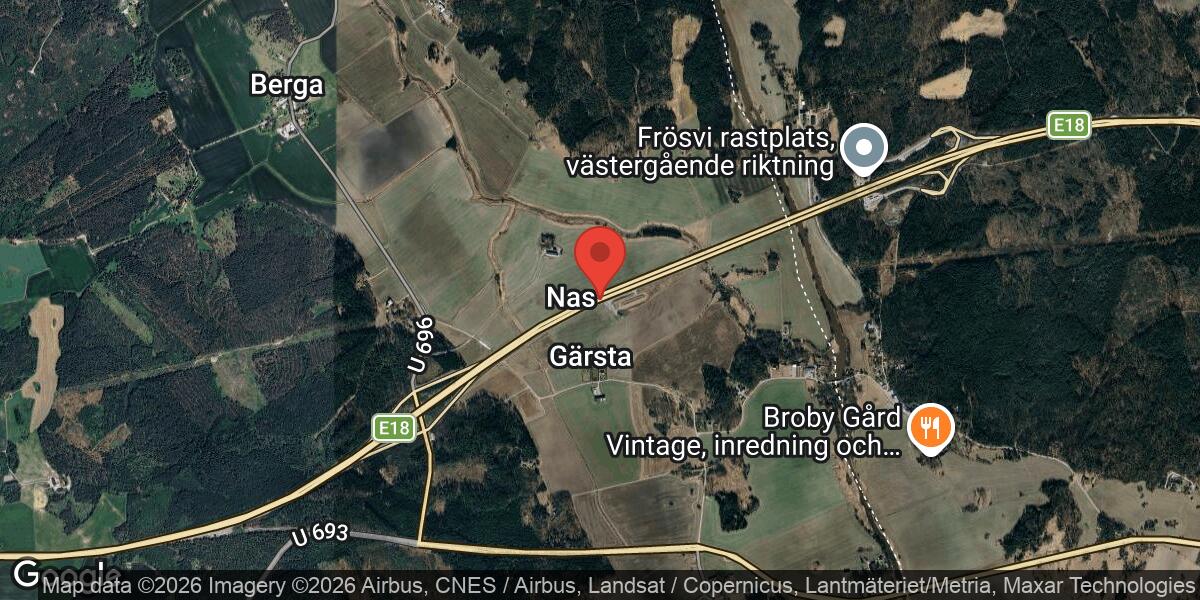 Brand i fordon på E18 mellan Östanbro och Frösvitunneln