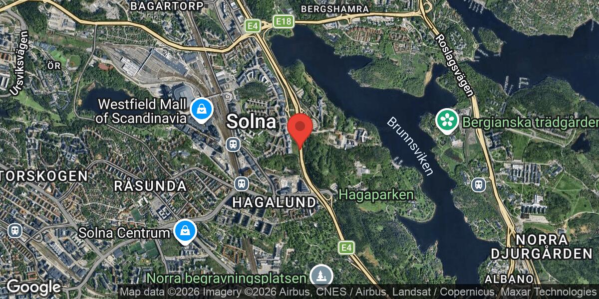 Fordonshaveri på E4 mellan Frösunda och Haga Norra påverkar trafiken