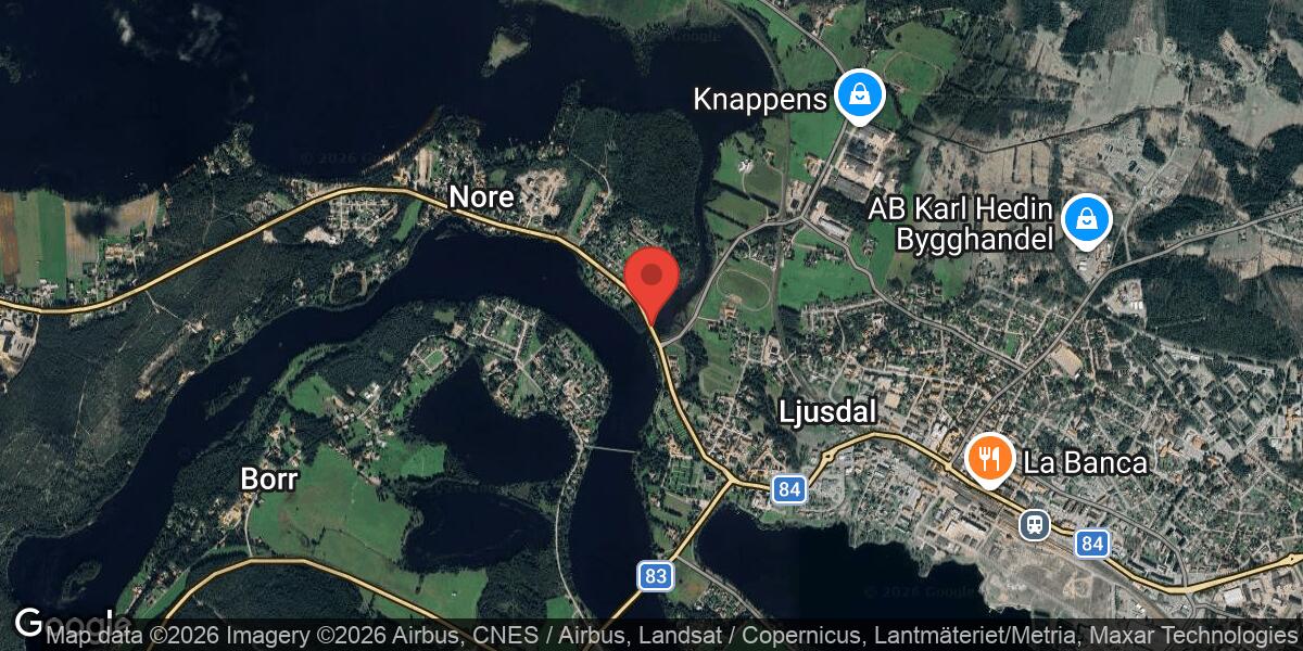 Broarbete på väg 83 mellan Horne och Heden med trafikljusreglering