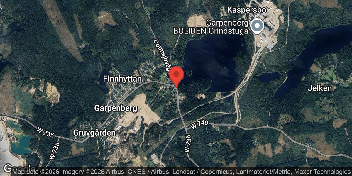 Singelolycka påverkar trafiken på Väg 735 i Hedemora
