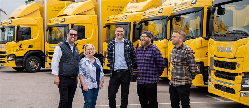 Scania börjar leverera el-lastbilar till Falkenklev – order på 50 fordon