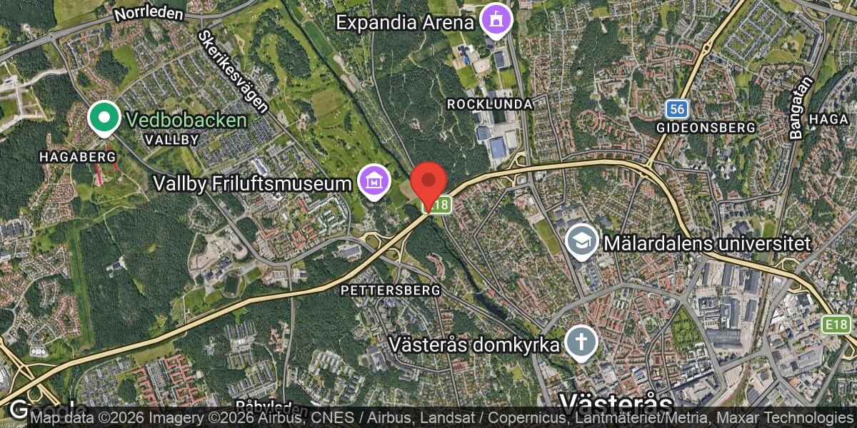 Fordonshaveri på E18 mellan Vallbymotet och Rocklundamotet