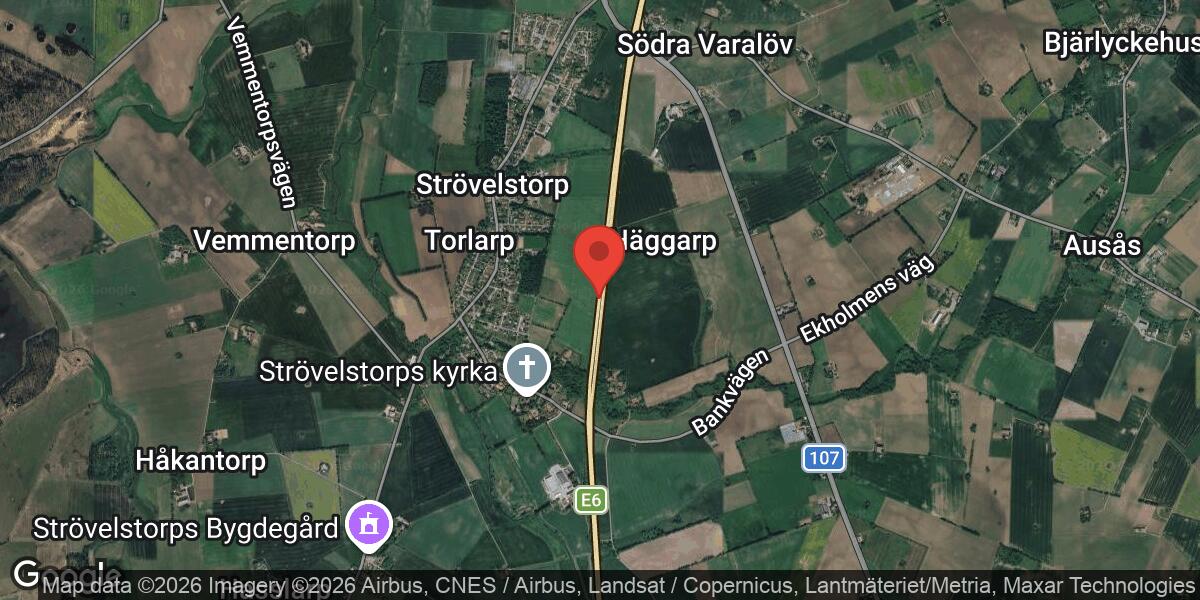 Vägarbete på E6 mellan Höja och Fleninge med påverkan i trafiken