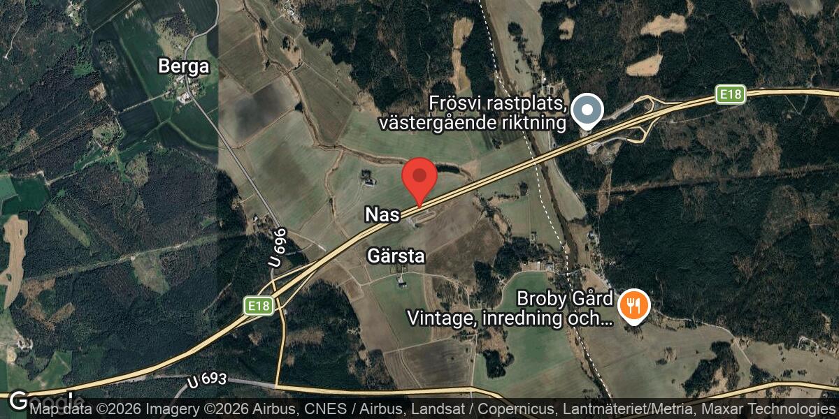 Beläggningsarbete på E18 vid Östanbro påverkar trafiken
