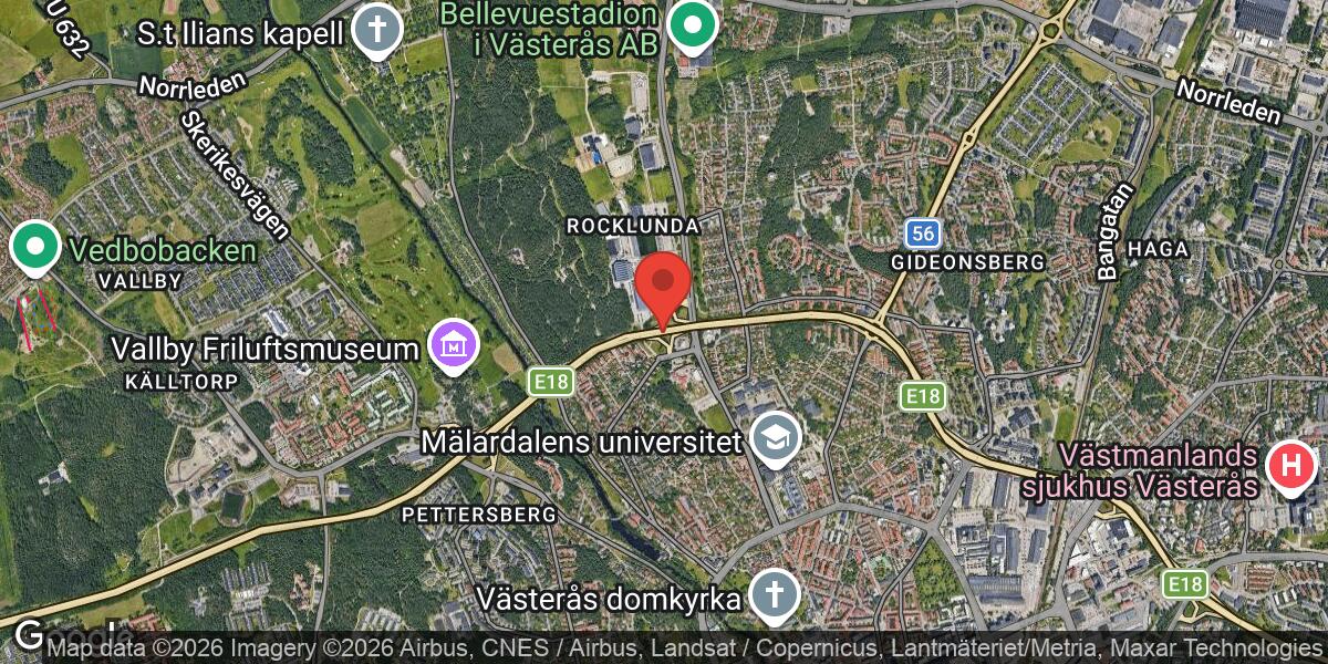 Rådjur på E18 mellan Vallbymotet och Rocklundamotet påverkar trafiken