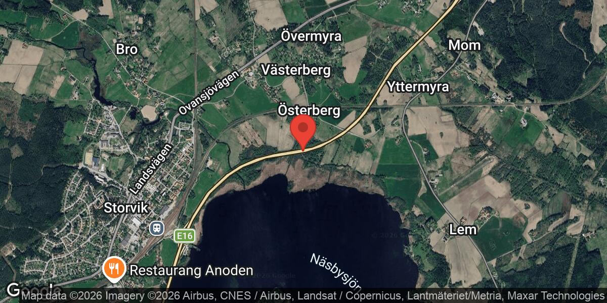 Fordonshaveri på E16 mellan Tegelbruket och Mom påverkar trafiken