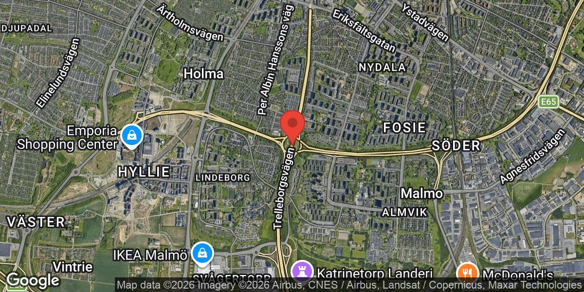 Trafikolycka vid trafikplats Lindeborg påverkar E6 mot Malmö