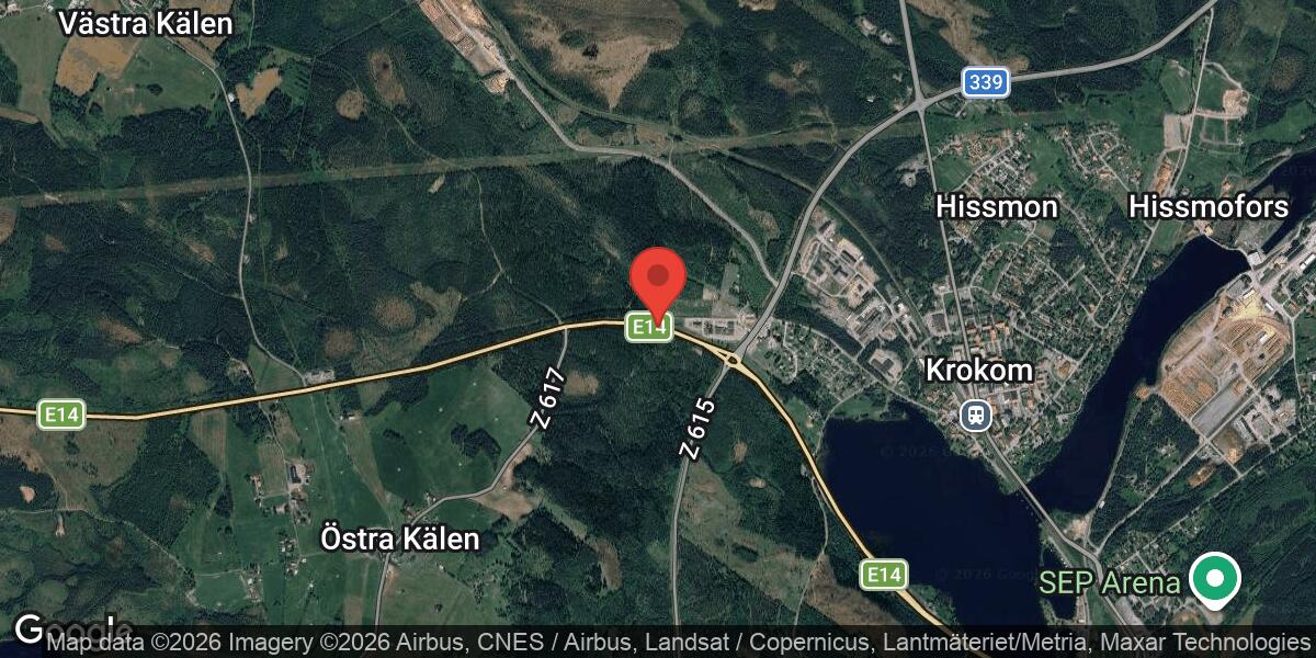 Bärgning av personbil orsakar begränsad framkomlighet på E14 mellan Krokom och Hanaberget