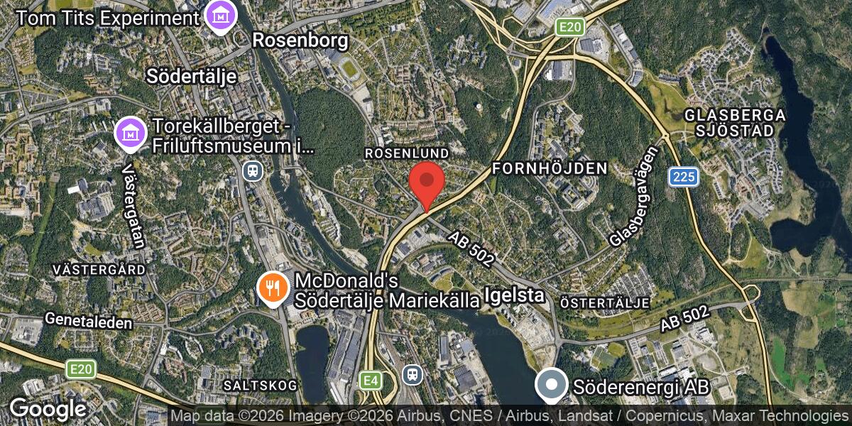 Fordonshaveri med husvagn på E4 vid Hagaberg påverkar trafiken mot Nyköping