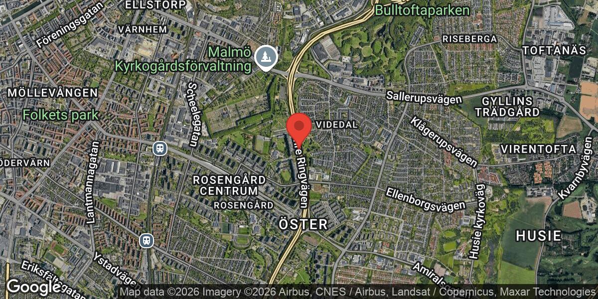 Trafikolycka med flera fordon på E6 vid Rosengård påverkar trafiken