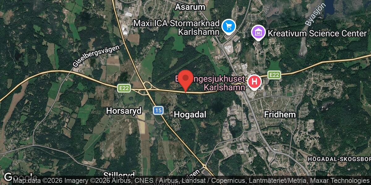 Vägarbete med stor påverkan på E22 mellan Karlshamn V och Karlshamn N