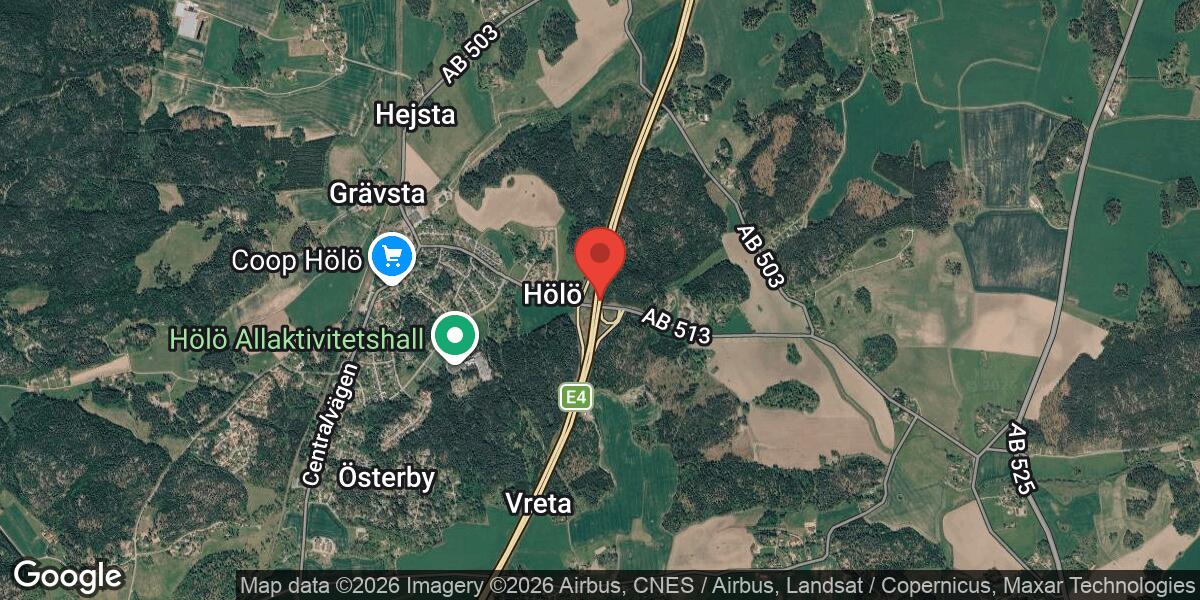 Singelolycka på E4 vid Trafikplats Hölö påverkar trafiken mot Södertälje