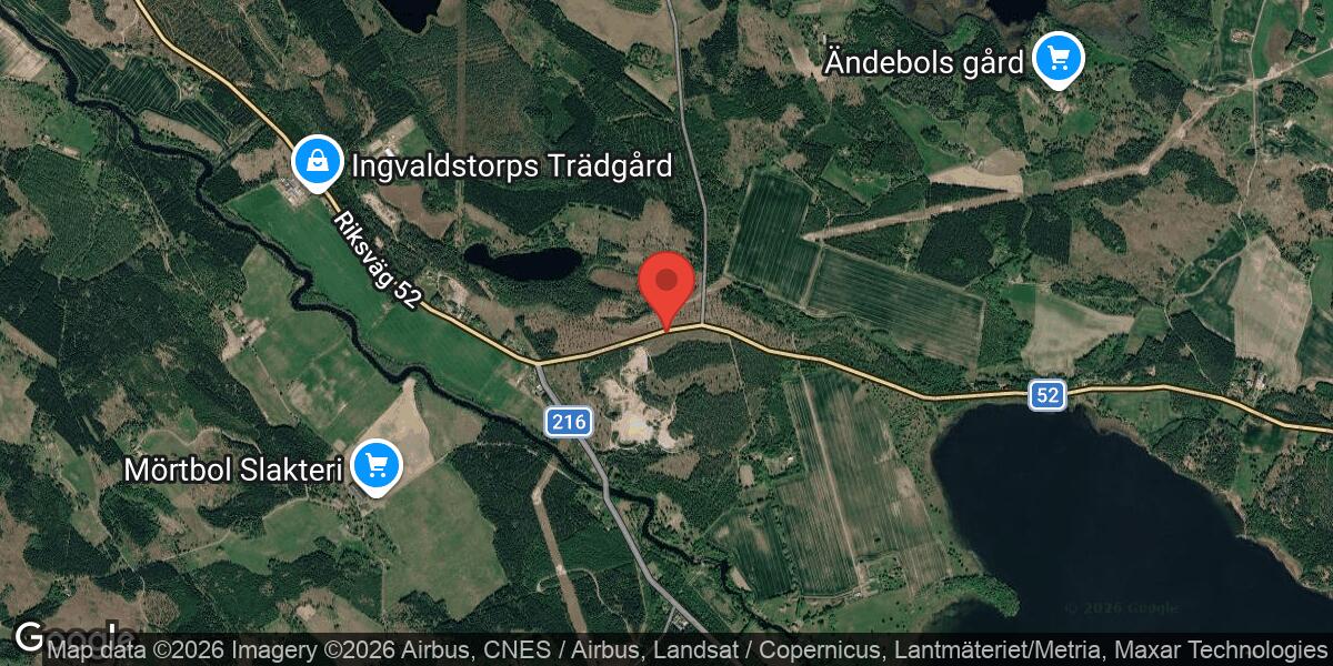 Ledningsarbete på Väg 52 vid Dämbol med trafiksignalreglering