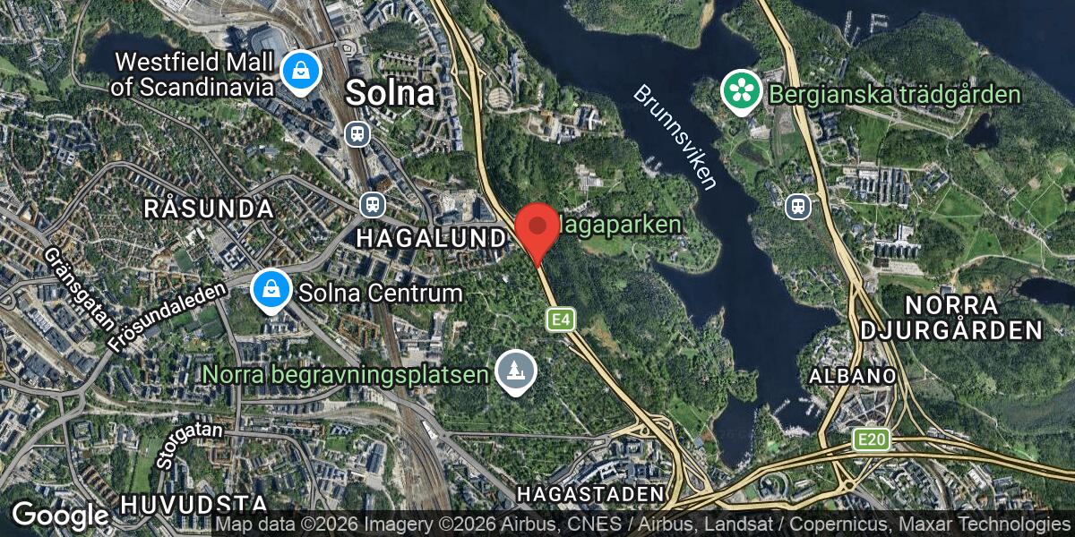 Beläggningsarbete på E4 mellan Trafikplats Haga Norra och Haga Södra mot Stockholm