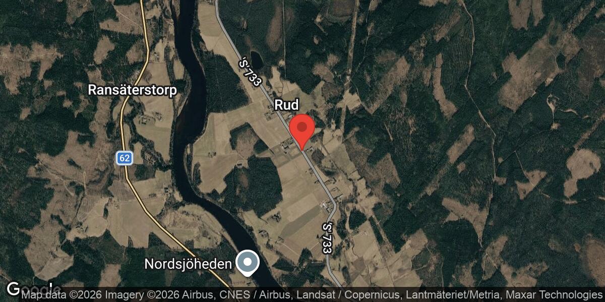 Nedfallet träd blockerade väg 733 mellan Olsäter C och Ö Ransäter