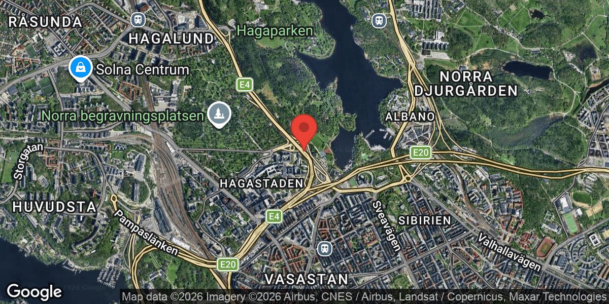 Vägarbete med stor påverkan på E4 vid Trafikplats Haga Södra i riktning mot Uppsala