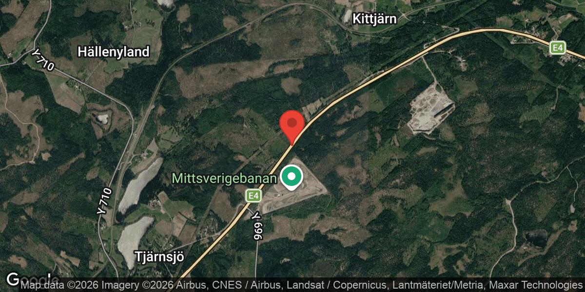 Räckesarbete på E4 mellan Tjärnsjö och Fröland påverkar trafiken