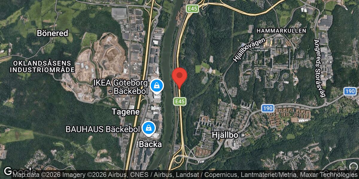 Beläggningsarbete på E45 mellan Slakthusmotet och Sandbacken påverkar trafiken