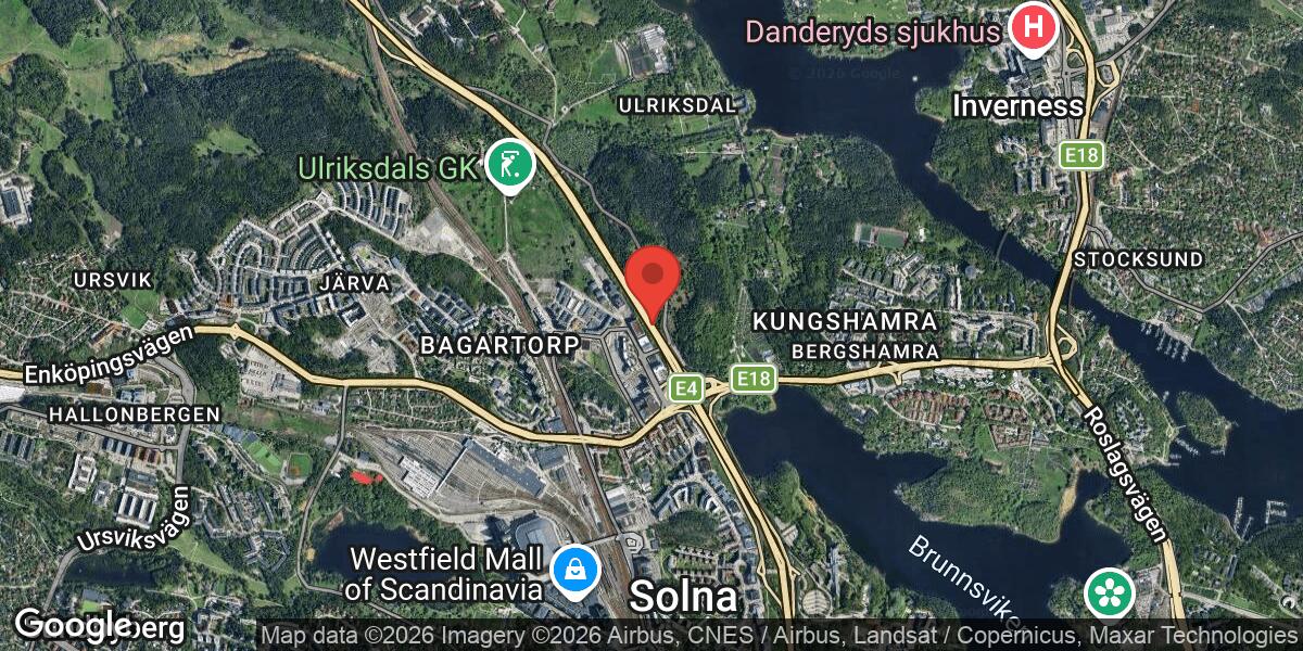 Fordonshaveri på E4 vid Trafikplats Järva Krog påverkar trafiken mot Uppsala