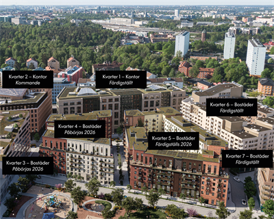 Fabege byggstartar 132 nya bostadsrätter i Haga Norra