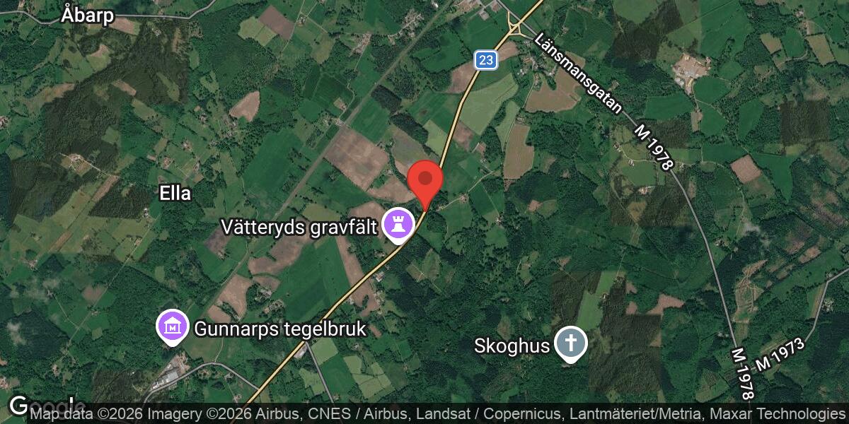 Nedfallet träd påverkar trafiken på Väg 23 mellan Sösdala och Gunnarp