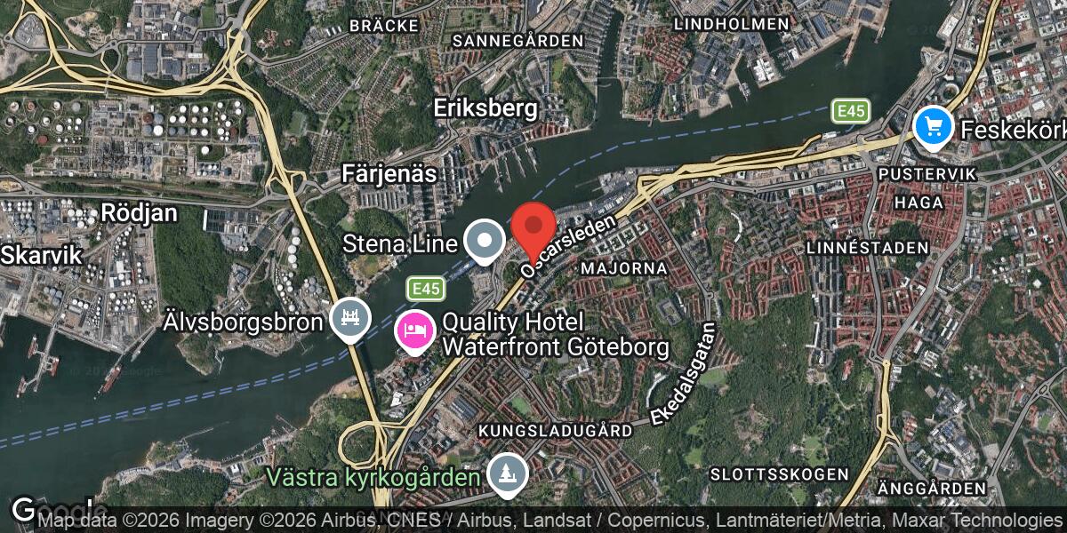 Vägarbete på E45 i Göteborg påverkar påfarter under dagen