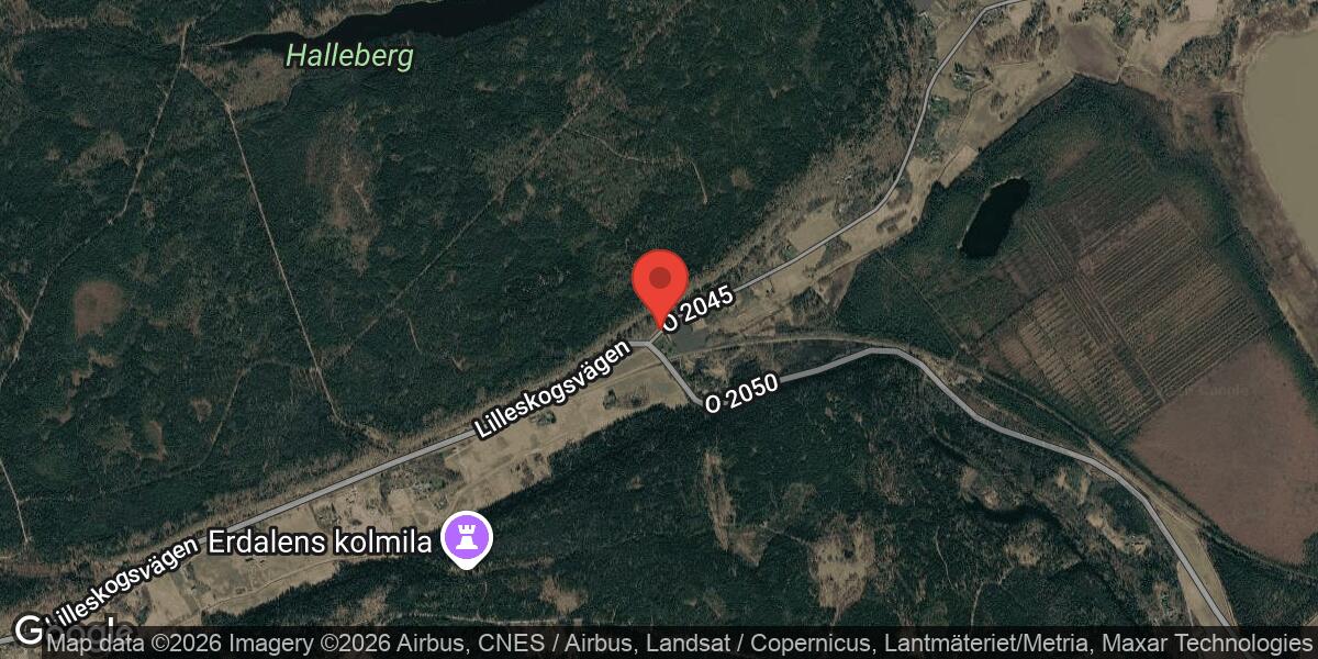 Nedfallet träd blockerade väg 2045 mellan Munkesten och Lerbäcken