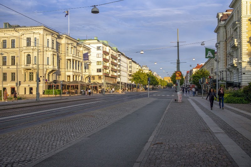 Spårarbete på Kungsportsavenyen i Göteborg under augusti