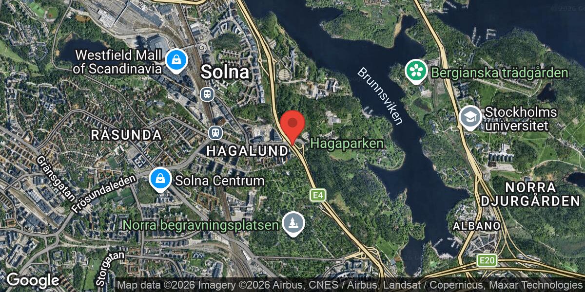 Fordonshaveri på E4 vid Trafikplats Haga Norra i riktning mot Södertälje