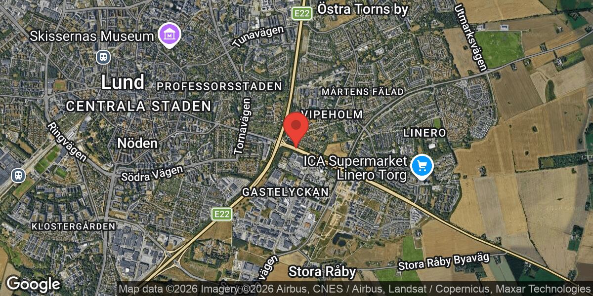 Trafikolycka med tungt fordon öster om trafikplats Gastelyckan