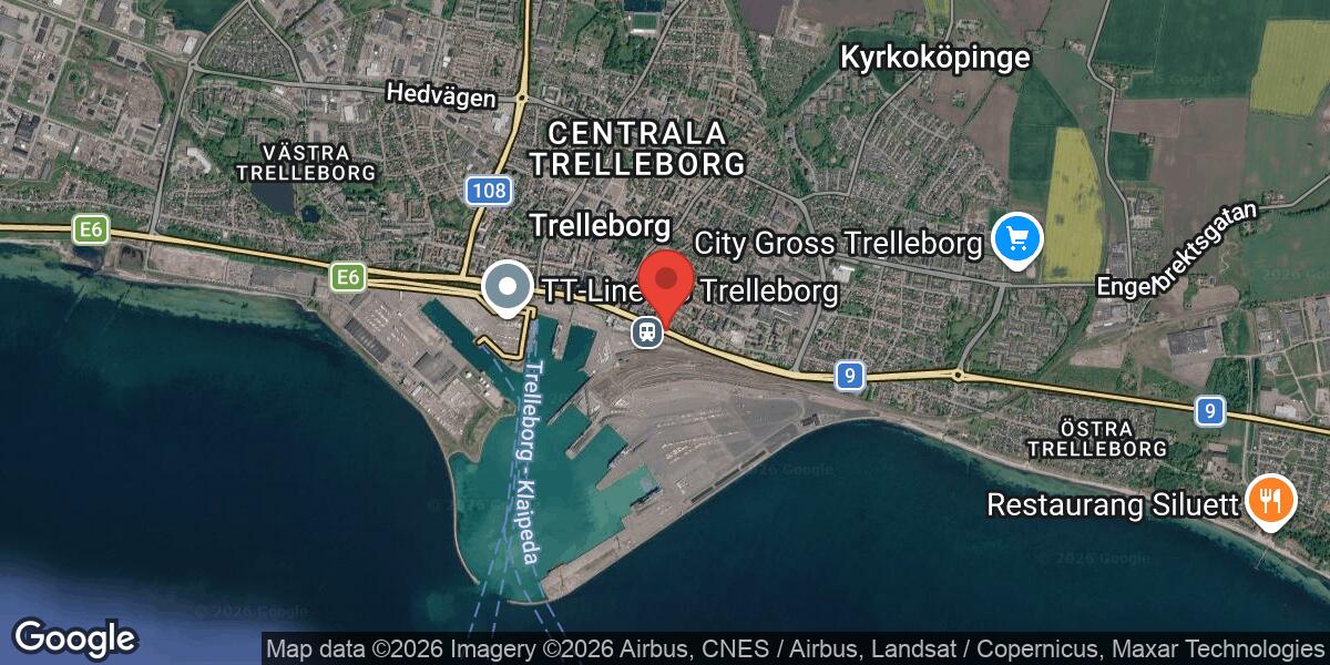 Väg 9 avstängd i båda riktningarna mellan Trelleborg V och Trafikplats Öster Jär på grund av trafikolycka