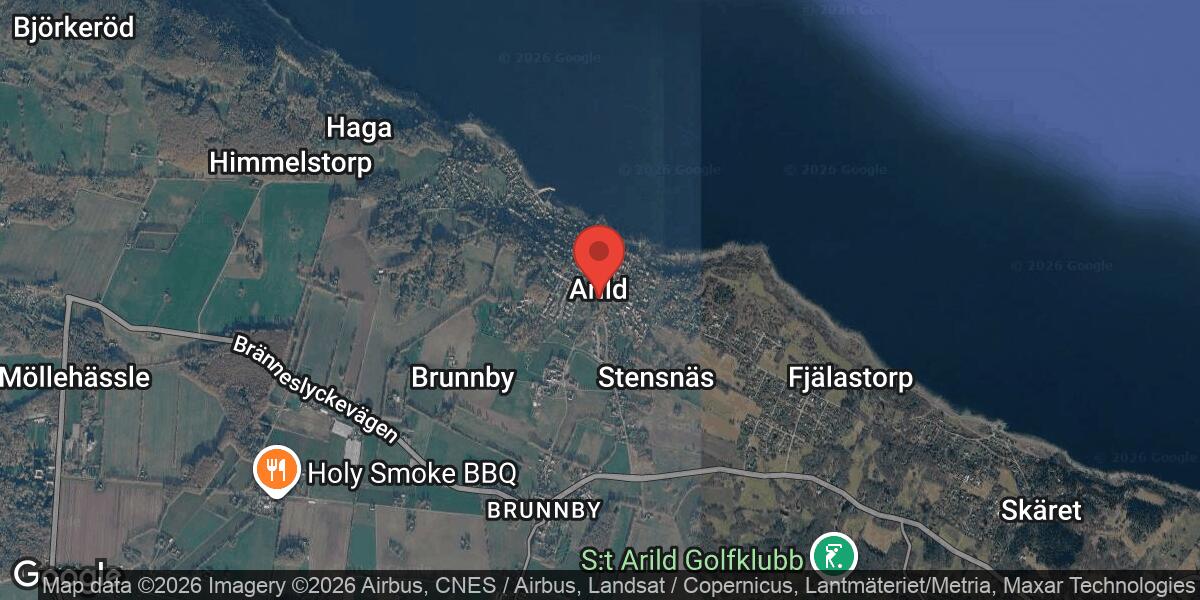 Singelolycka på väg 1448 mellan Brunnby och Arild hamn