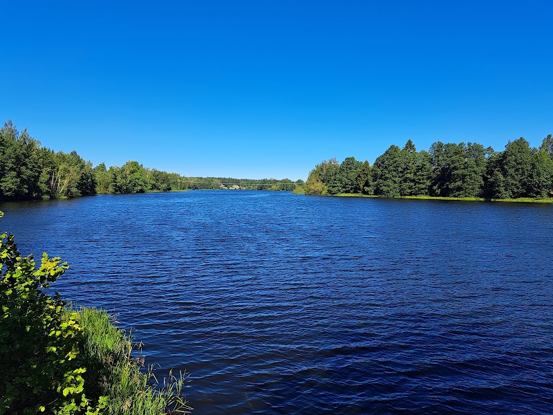 Pålar borttagna vid brygga i Svartån, Mjölby