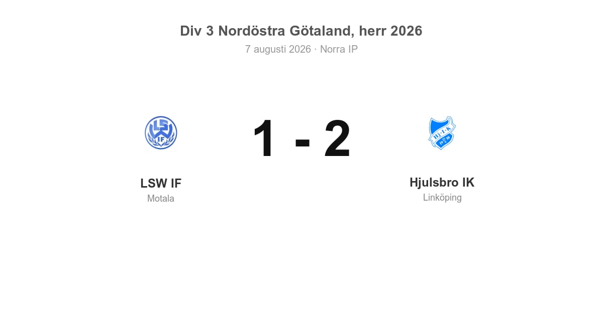 Förlust för LSW IF hemma mot Hjulsbro IK