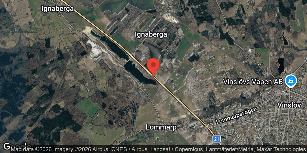 Beläggningsarbete på väg 21 mellan Ignaberga och Vanneberga med stor påverkan