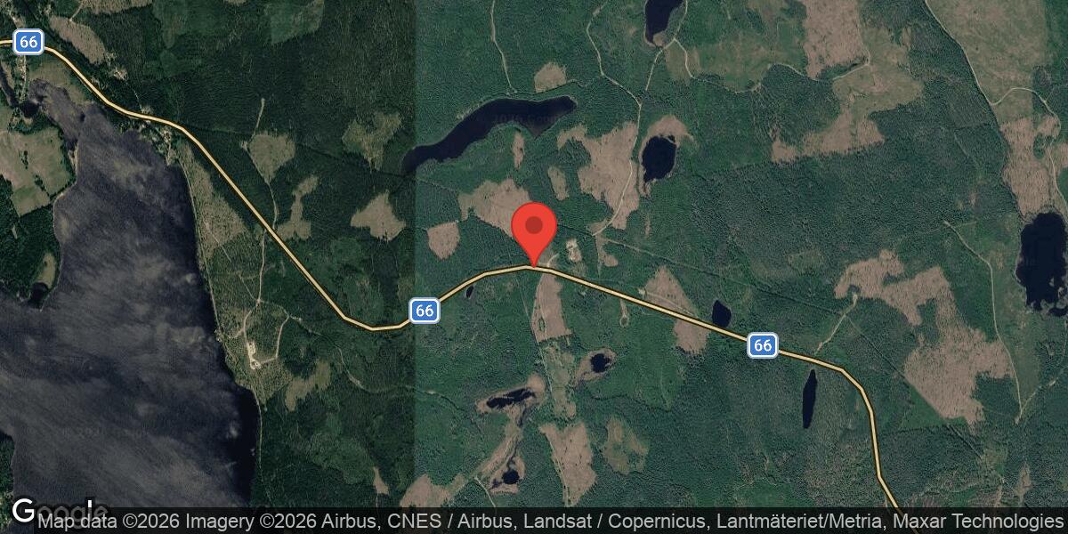 Brand i båttrailer på väg 66 mellan Finnsviken och Ludvika N