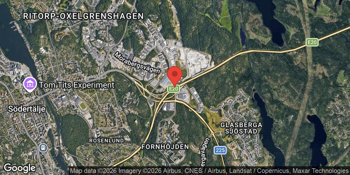 Fordonshaveri på E4 vid Trafikplats Moraberg i riktning mot Södertälje