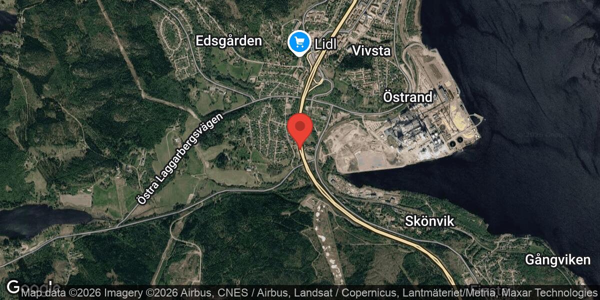 Singelolycka på E4 vid Timrå påverkar trafiken mot Sundsvall