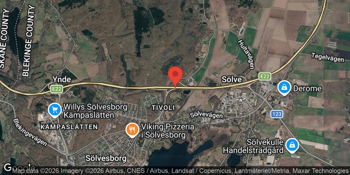 Vägarbete på E22 i Sölvesborg avslutat