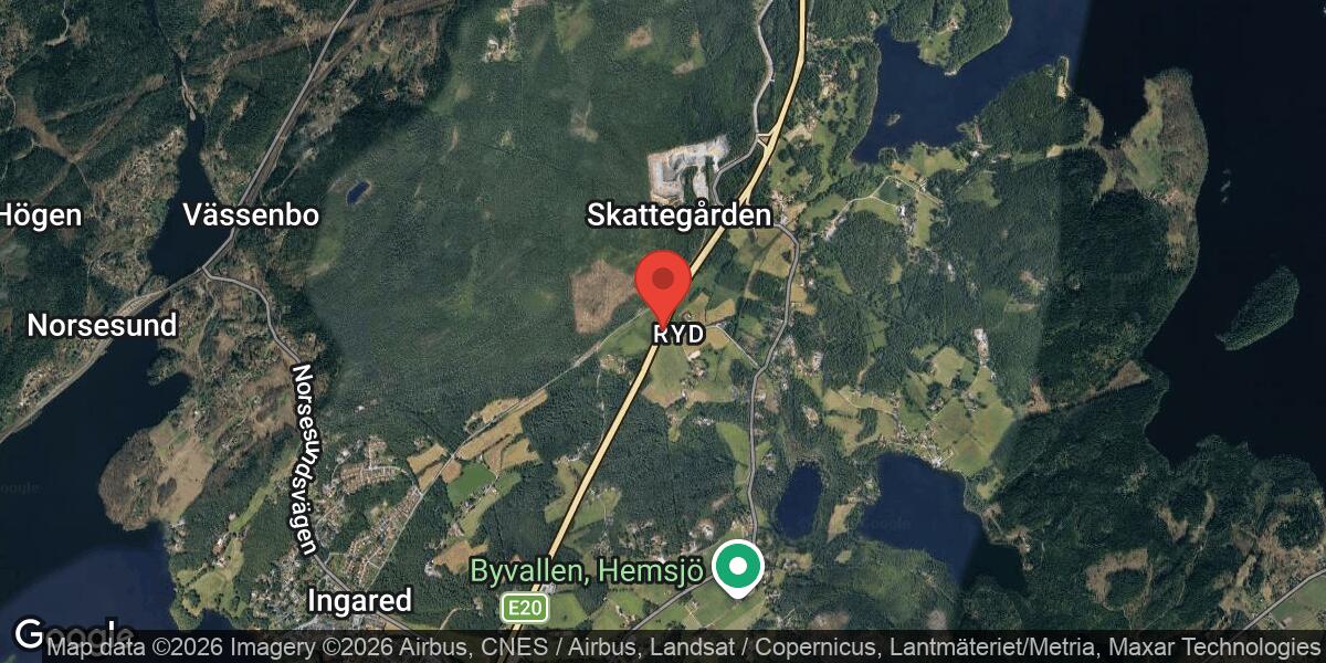 Brand i lastbil på E20 mellan Ingaredsmotet och Hästerydsmotet