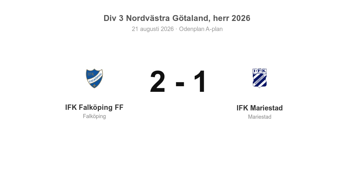 Förlust för IFK Mariestad i bortamatch mot IFK Falköping