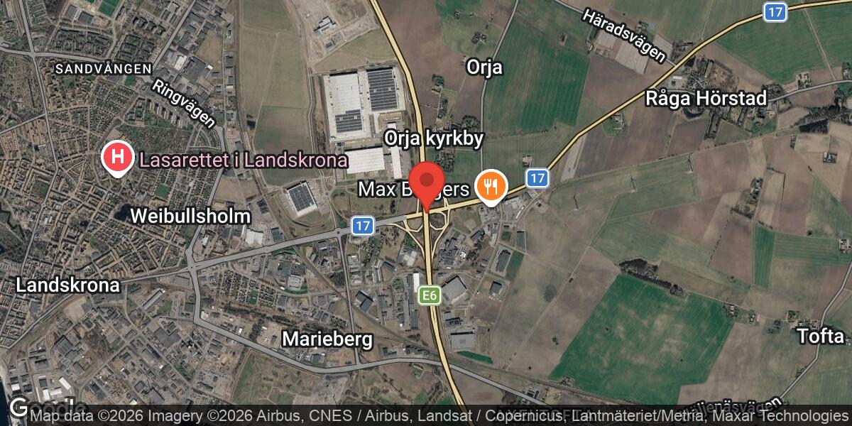 Vägarbete på E20 mellan Landskrona S och Lernacken påverkar trafiken