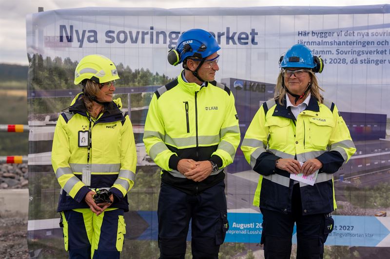 LKAB gjuter grunden till nytt sovringsverk i Malmberget – planerad driftstart 2028